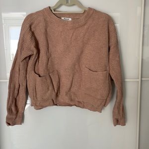 Madewell blush cropped sweater